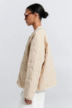 Quilted Drift Jacket - Natural