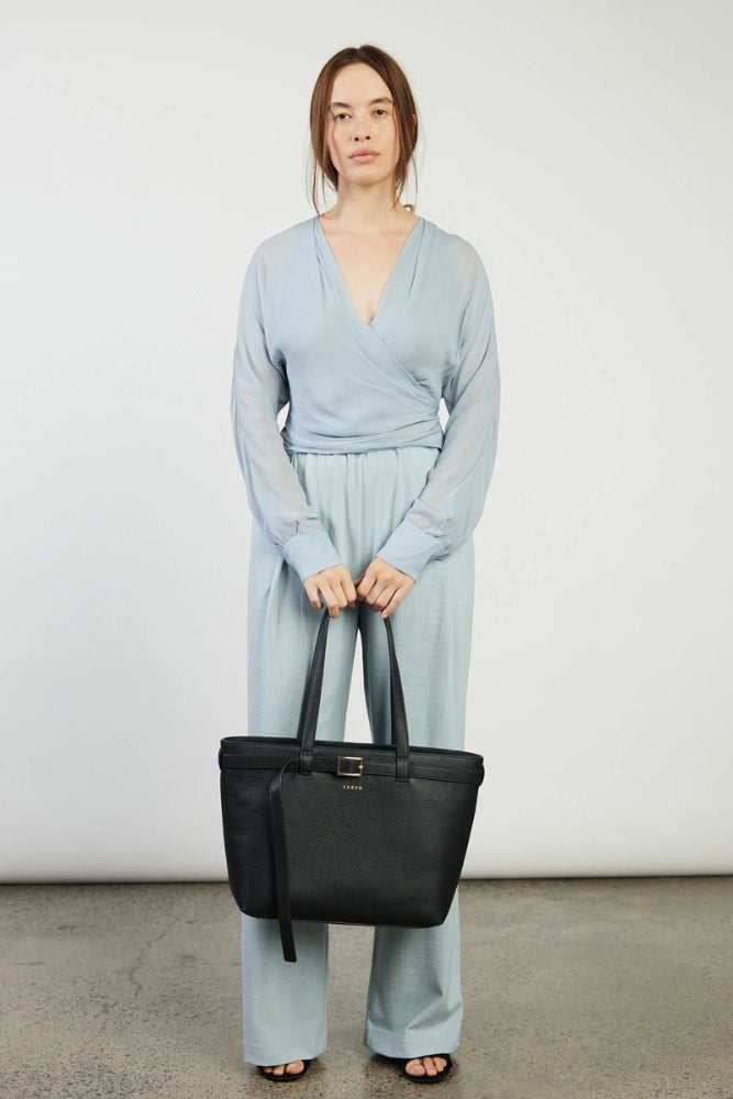Tabby Shoulder Bag - Black + Bronze