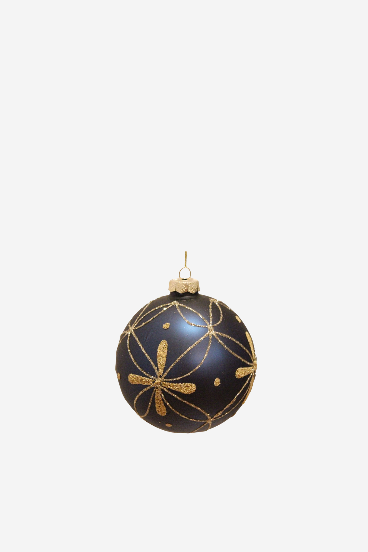 Glass Ball - Deep Blue & Gold
