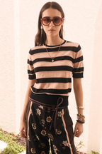 Darcey Stripe Knit Tee