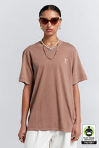 Embroidered Runaway Girl Classic Organic Cotton T-Shirt