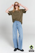 Embroidered Runaway Girl Classic Organic Cotton T-Shirt