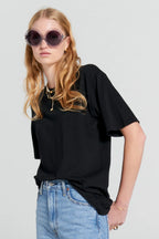 Embroidered Runaway Girl Classic Organic Cotton T-Shirt