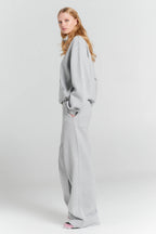 Runaway Girl Zip-Up Sweatshirt - Grey Marle