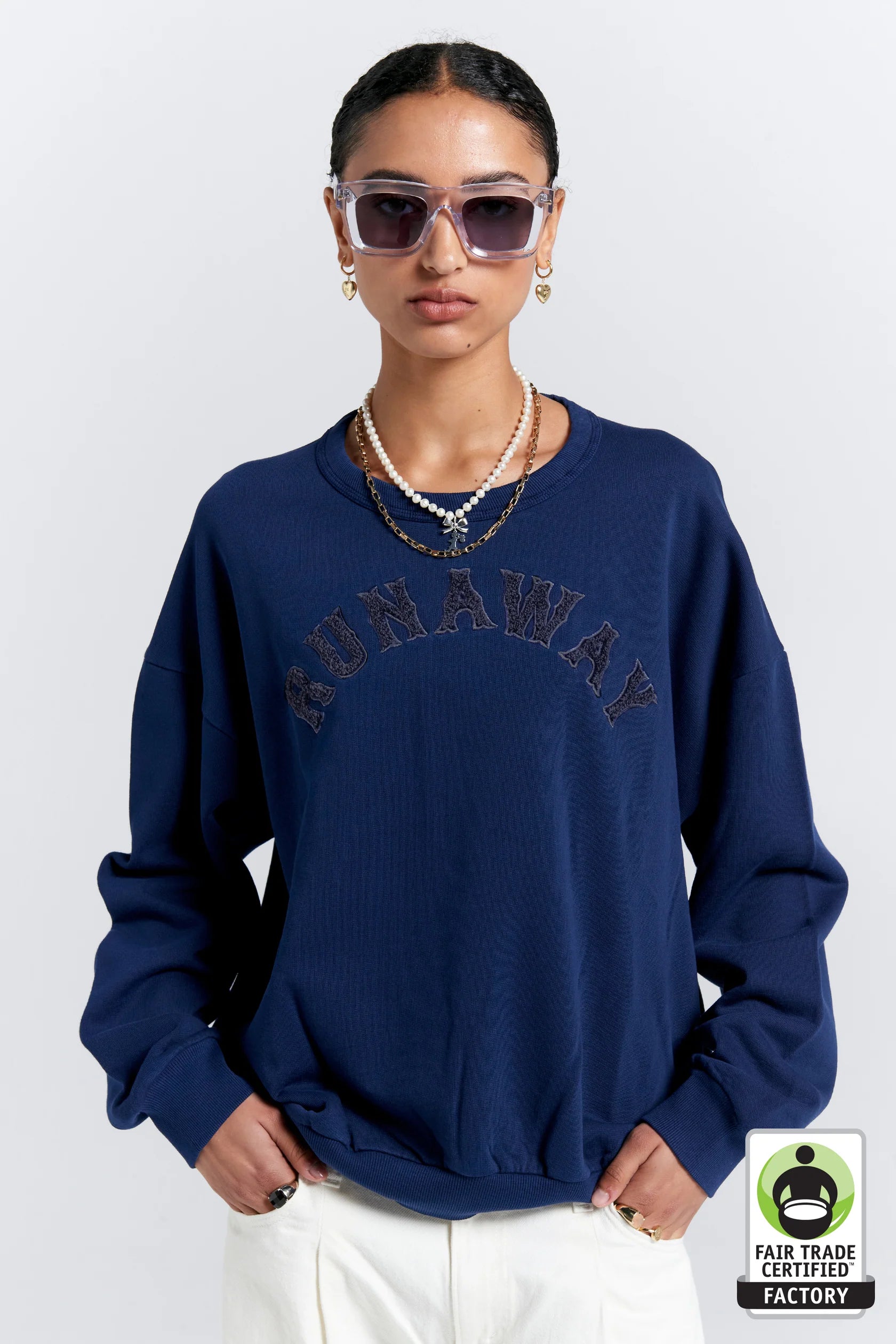 Runaway College Organic Cotton Crewneck Sweatshirt