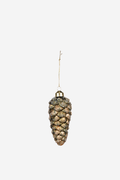 Pinecone Glass Bauble - Green