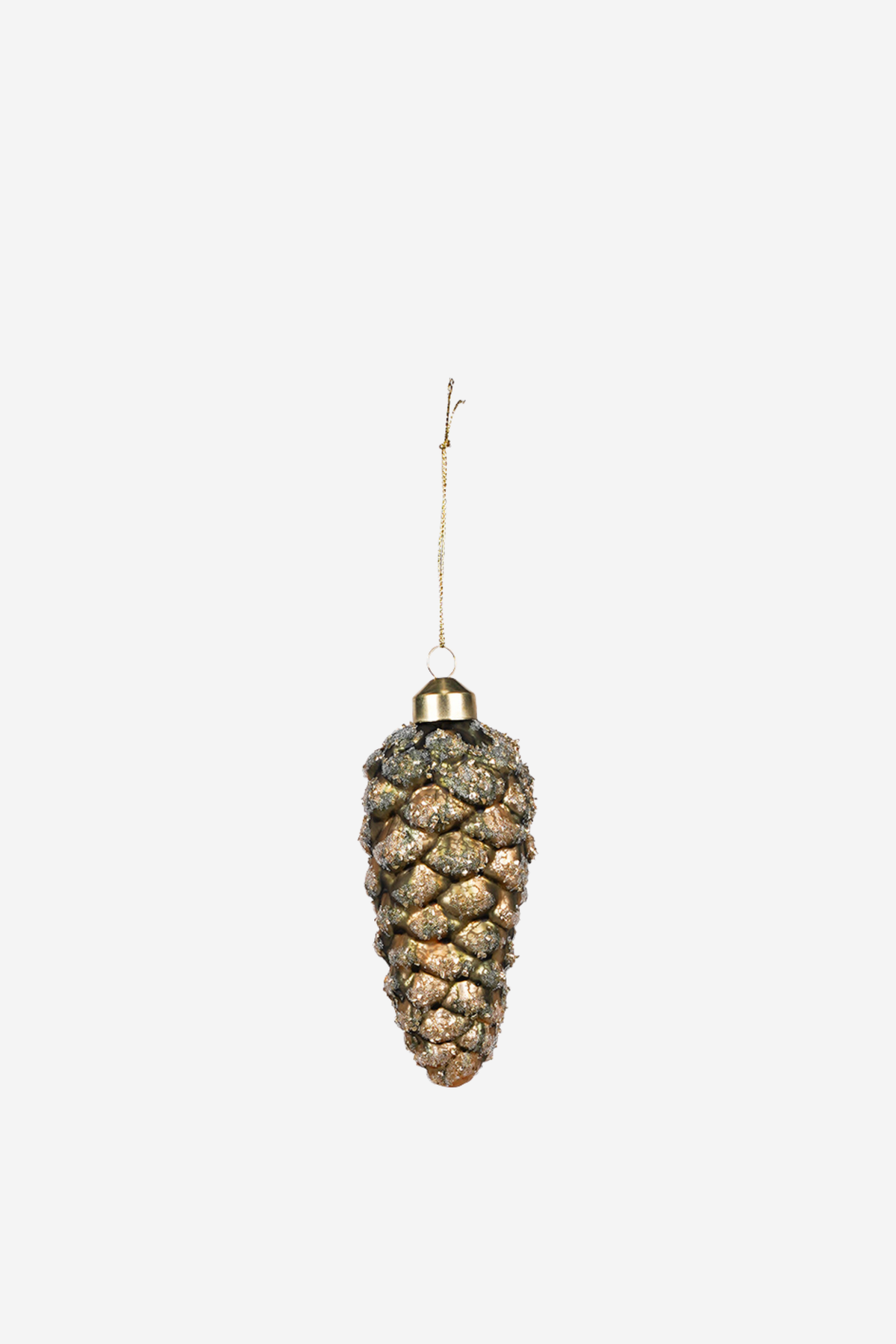 Pinecone Glass Bauble - Green
