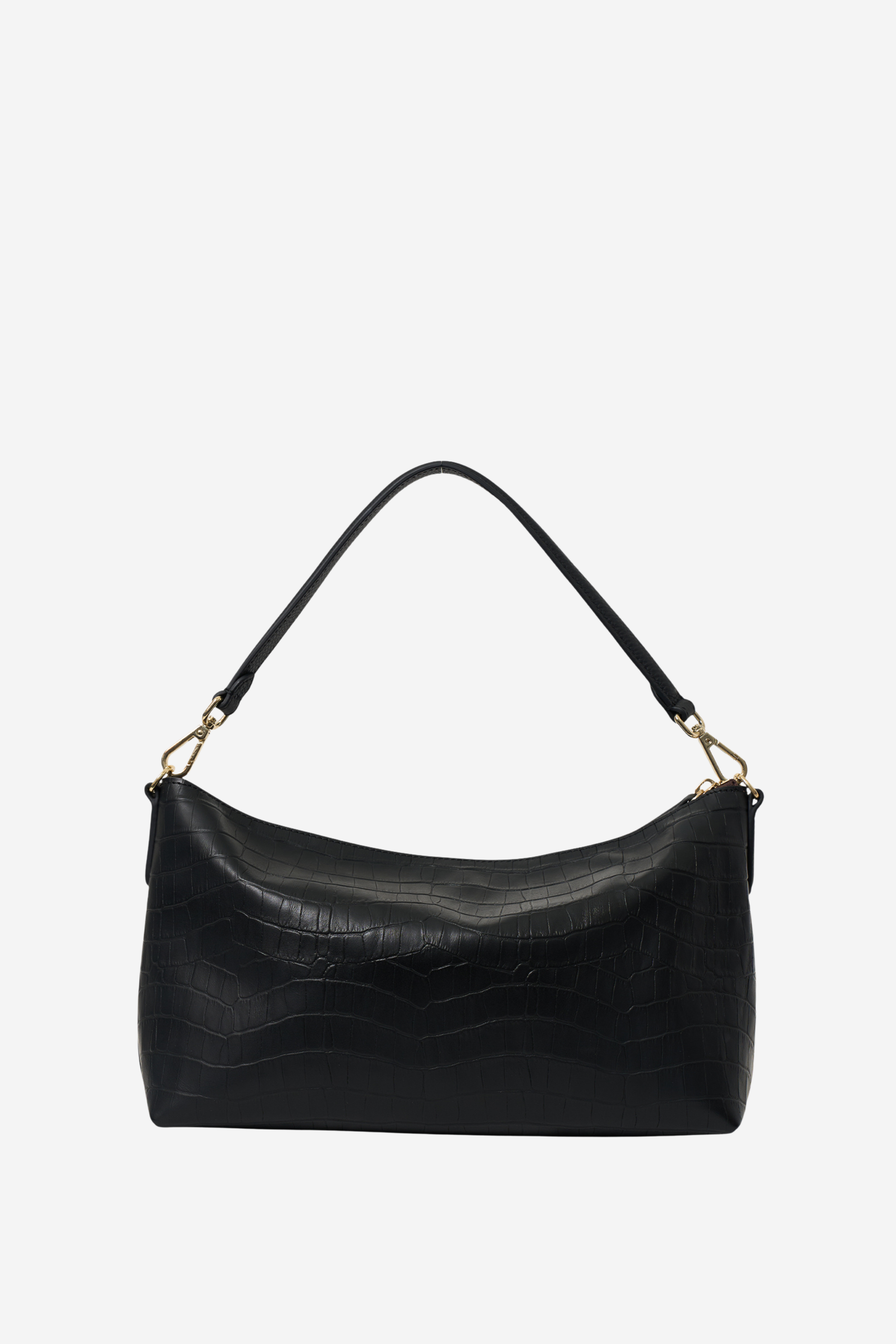 Claudia Shoulder Bag - Black Croc