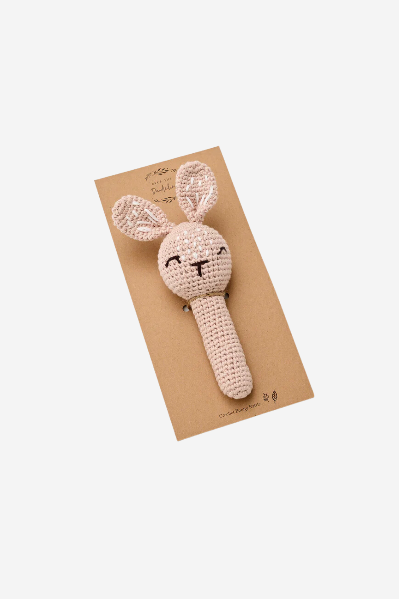 Crochet Bunny Rattle - Blush