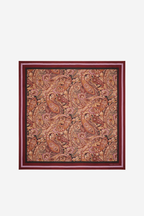 Paisley Classic Silk Scarf - Burgundy Multi