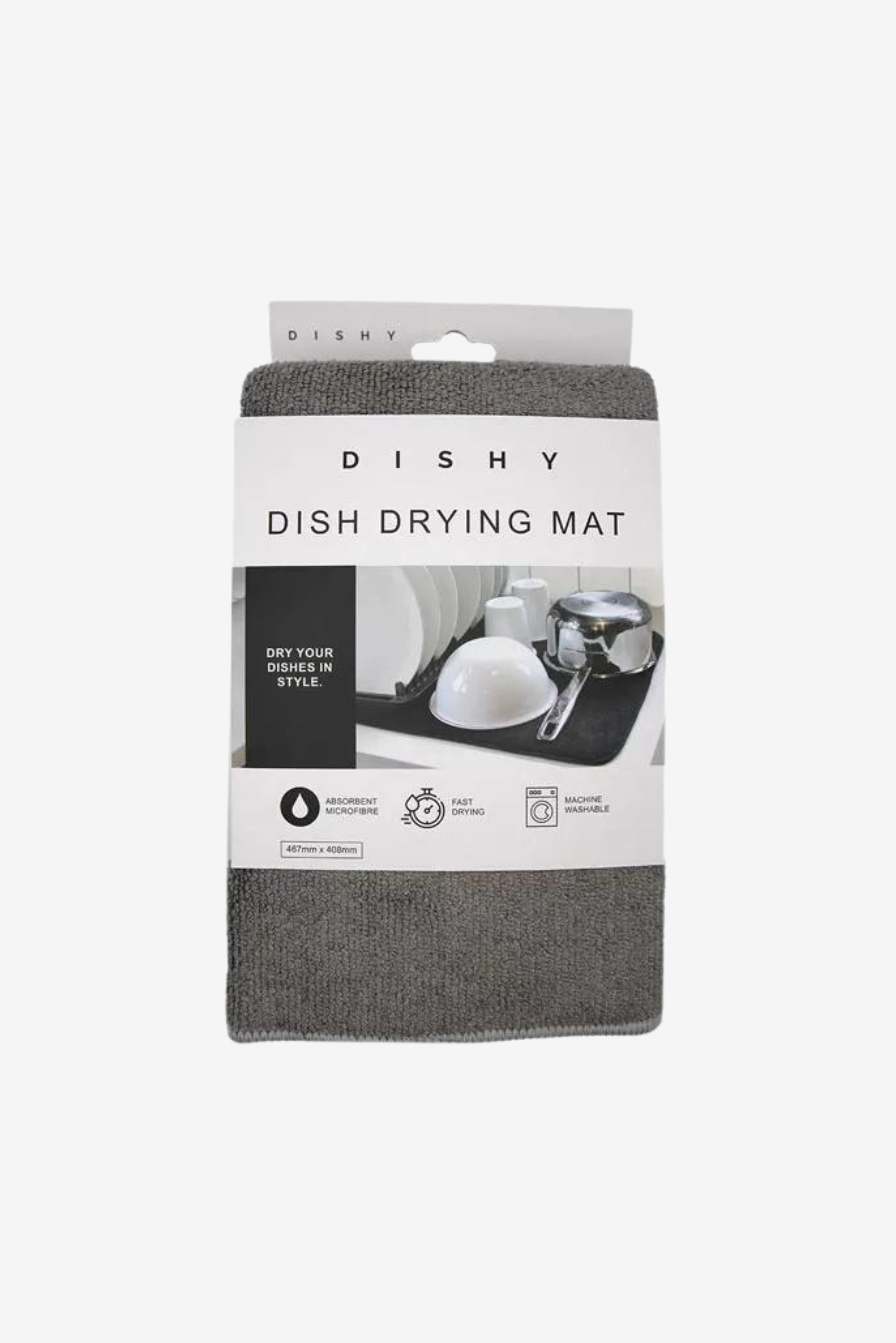 Dish Drying Mat - Grey