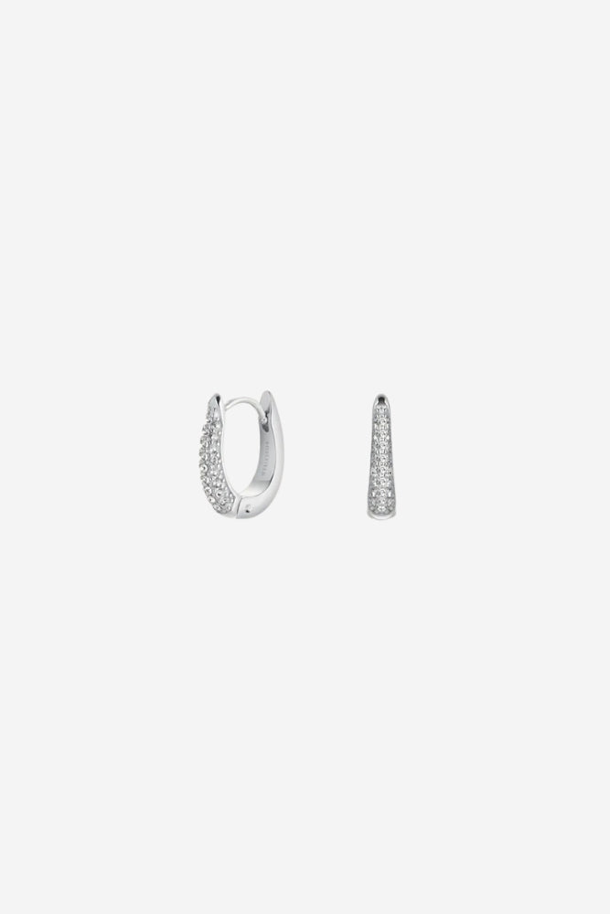 Crystal Huggies - Silver