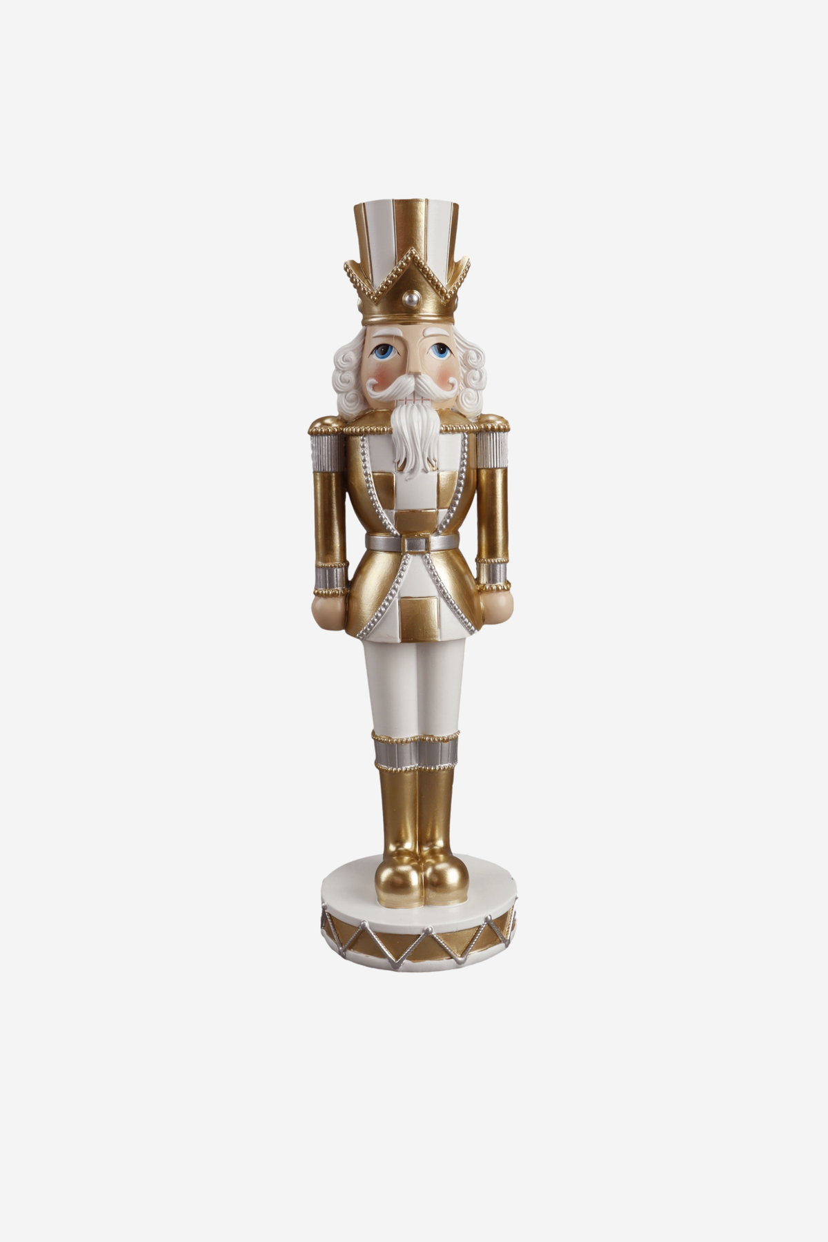 Nutcracker - White/Gold Striped Hat
