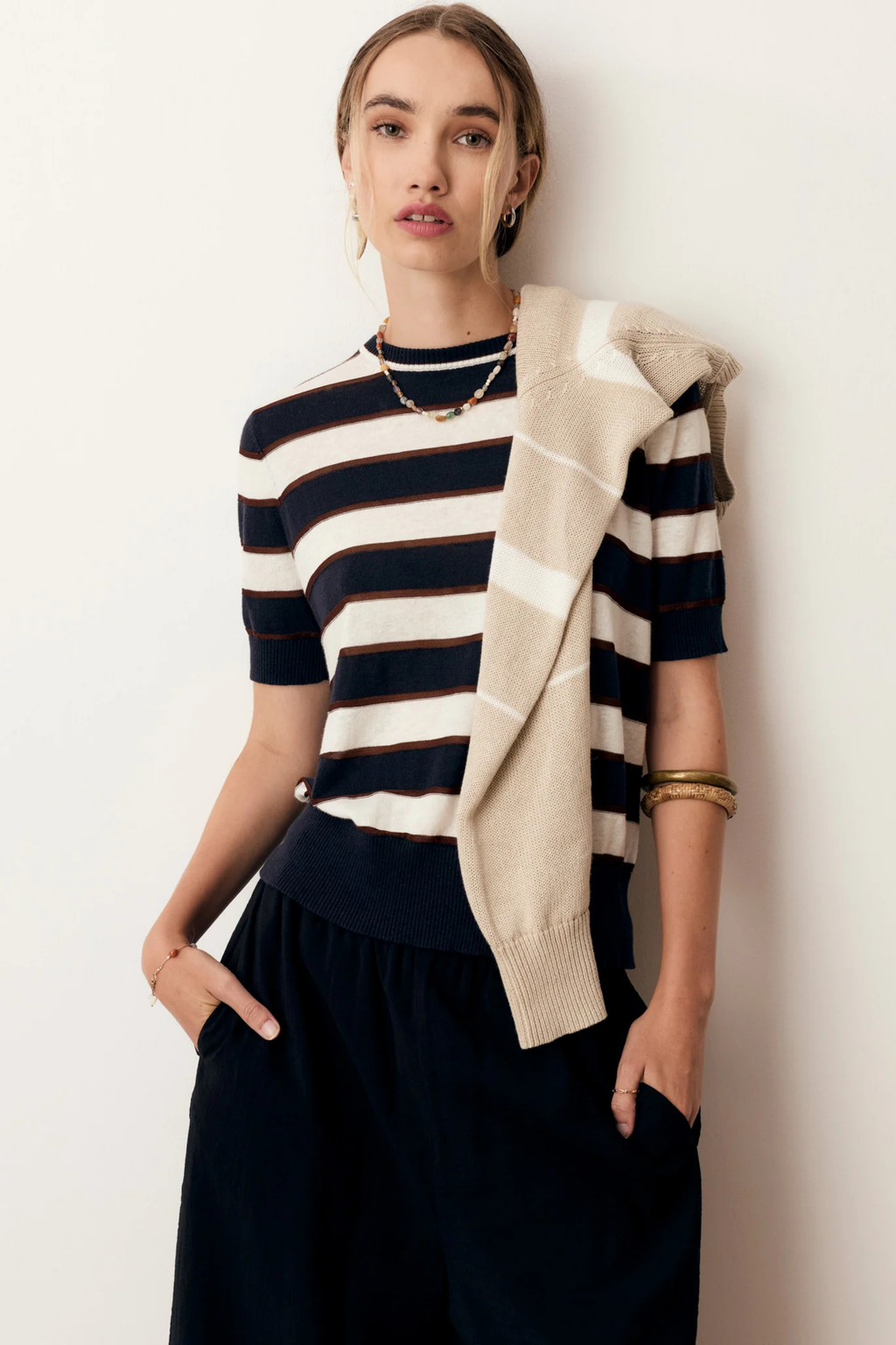 Darcey Stripe Knit Tee