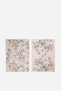 Raspberry Rose Tea Towels - Set of 2