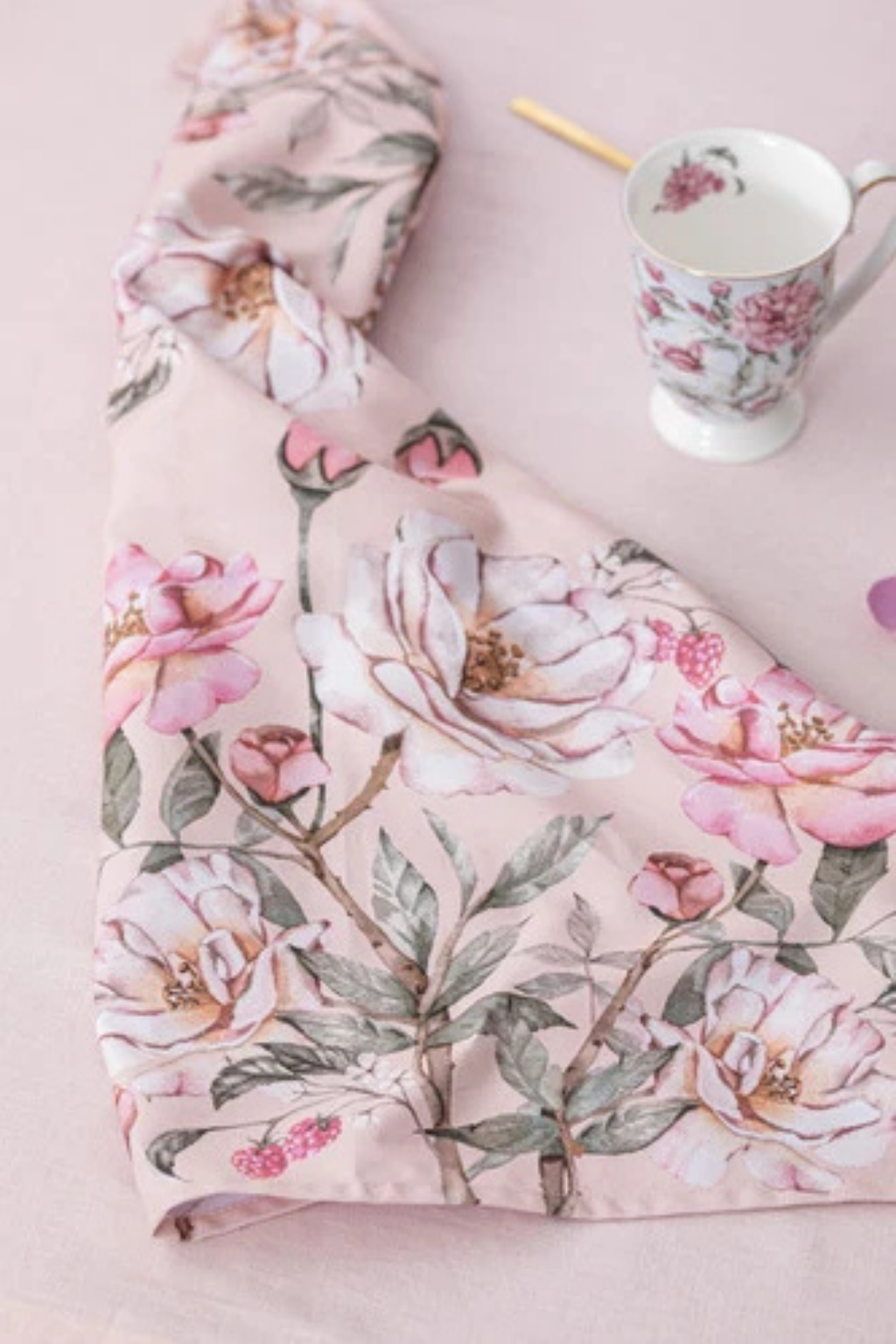 Raspberry Rose Tea Towels - Set of 2