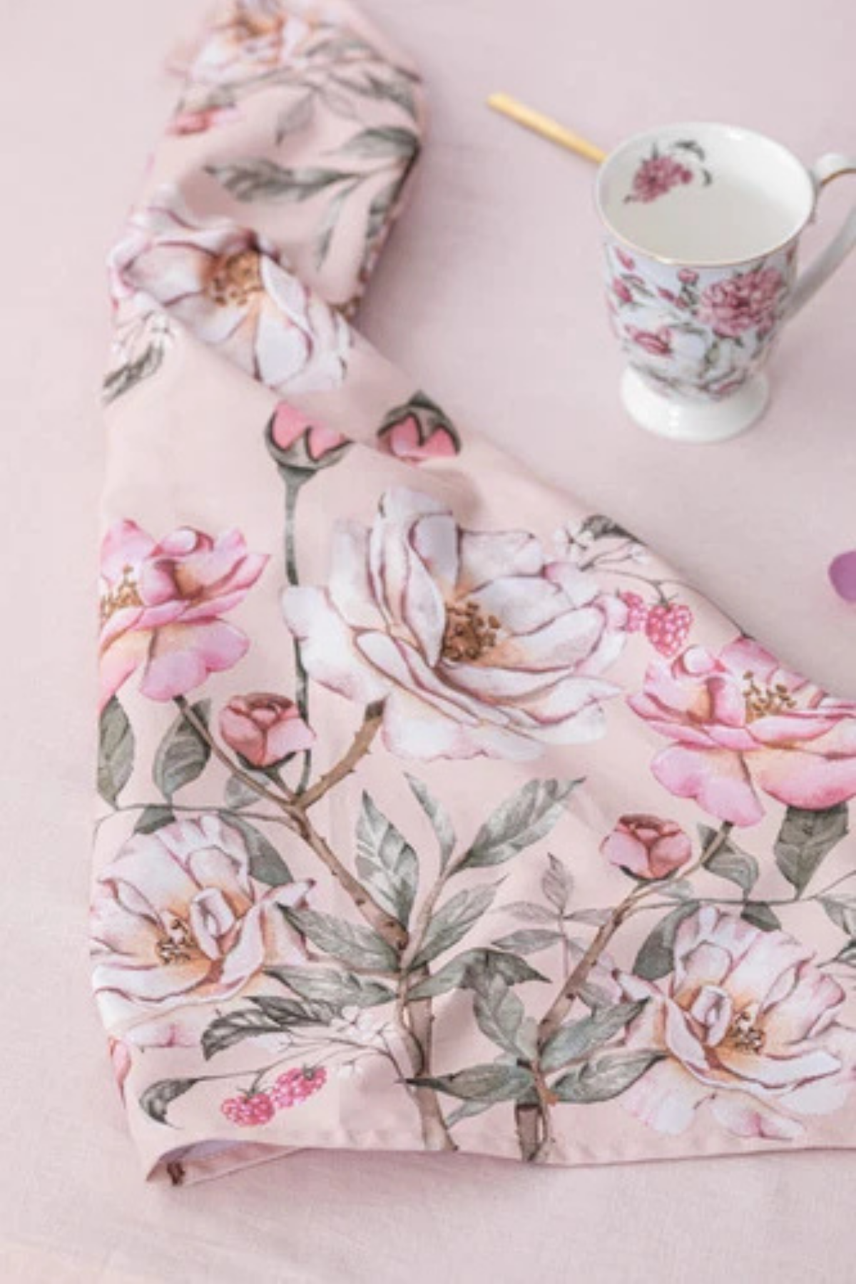 Raspberry Rose Tea Towels - Set of 2