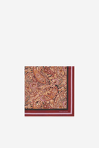 Paisley Classic Silk Scarf - Burgundy Multi