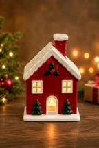 Red Christmas Tealight Cottage