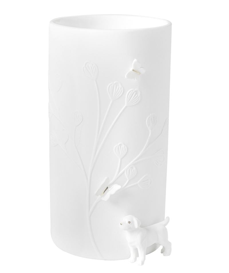 Sitting Dog - Porcelain Vase