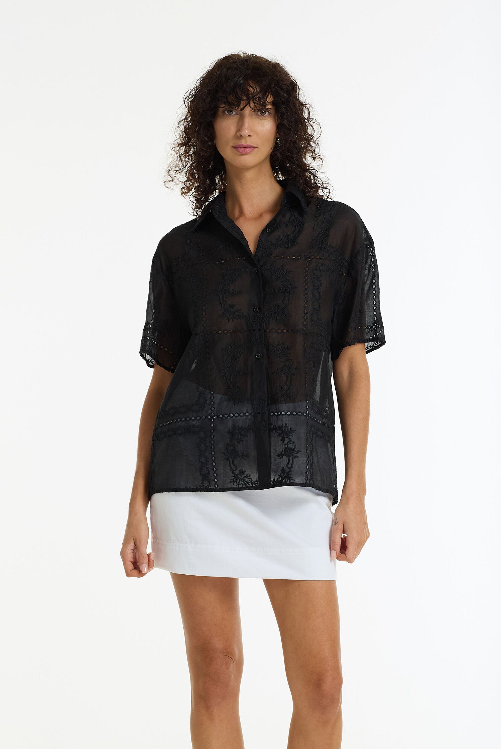 Align Shirt - Black Anglaise