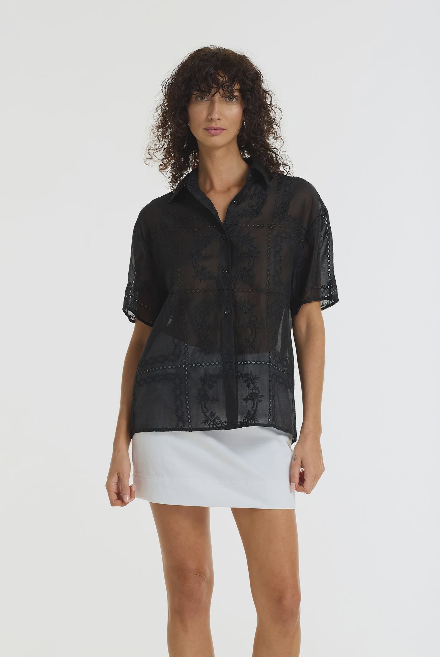 Align Shirt - Black Anglaise