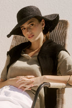 Amalfi Wide Brim Hat - Black