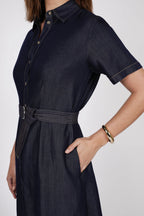 Axis Shirt dress - Indigo