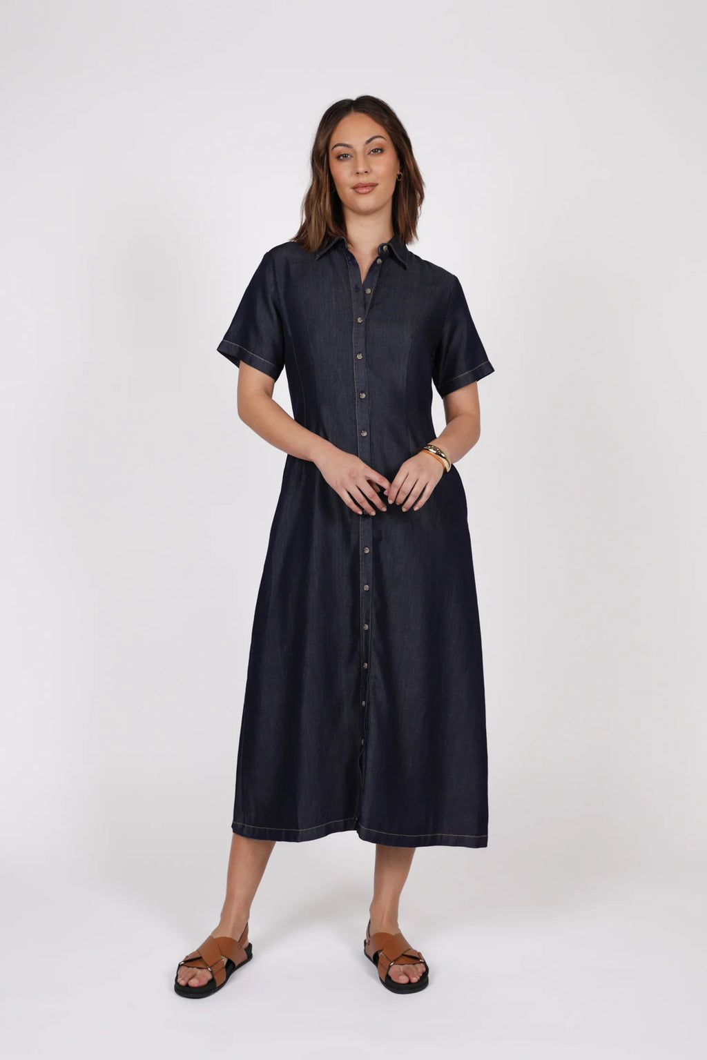 Axis Shirt dress - Indigo