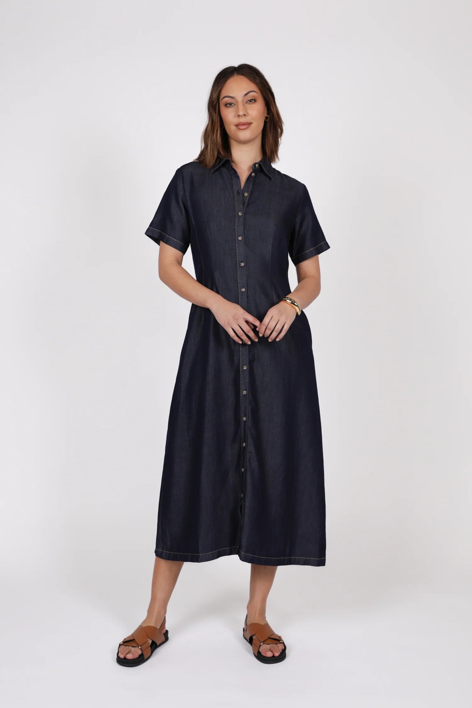 Axis Shirt dress - Indigo