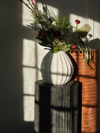 Wide Lines Vase Medium - White