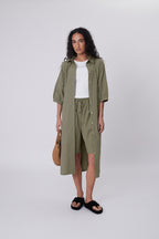 Cascade Shirt Dress - Laurel