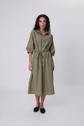 Cascade Shirt Dress - Laurel