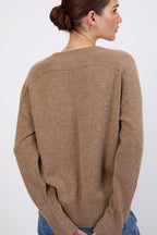 Cashmere V Neck - Nutmeg