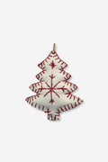 Natural Red Felt Christmas Tree Ornament