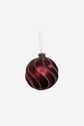 Red Swirl Glass Ball