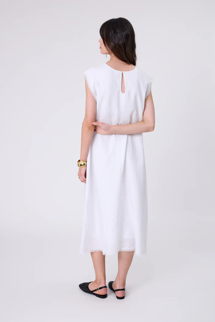 Costa Linen Dress - White
