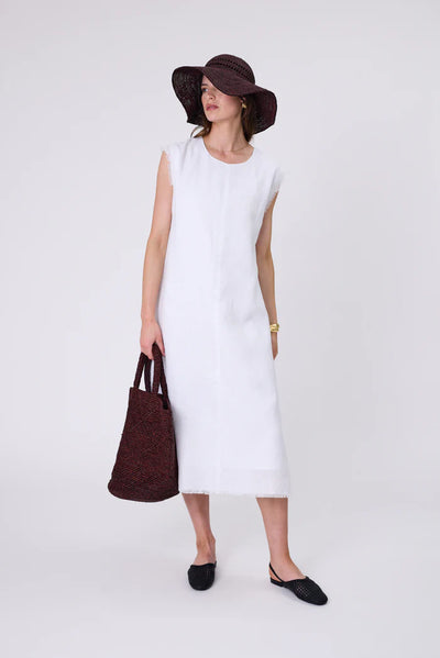 Costa Linen Dress - White