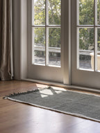 Cotton Mat - Olive/White