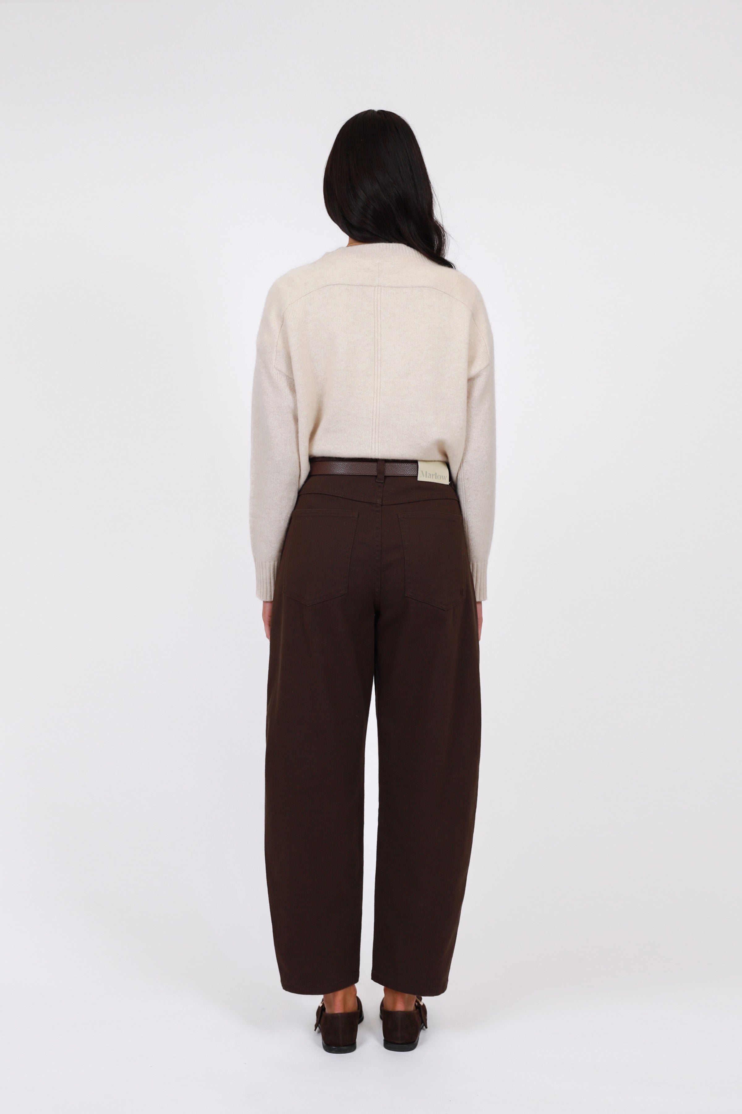 Curve Barrel Jean - Chocolate