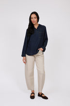 Curve Barrel Jean - Stone