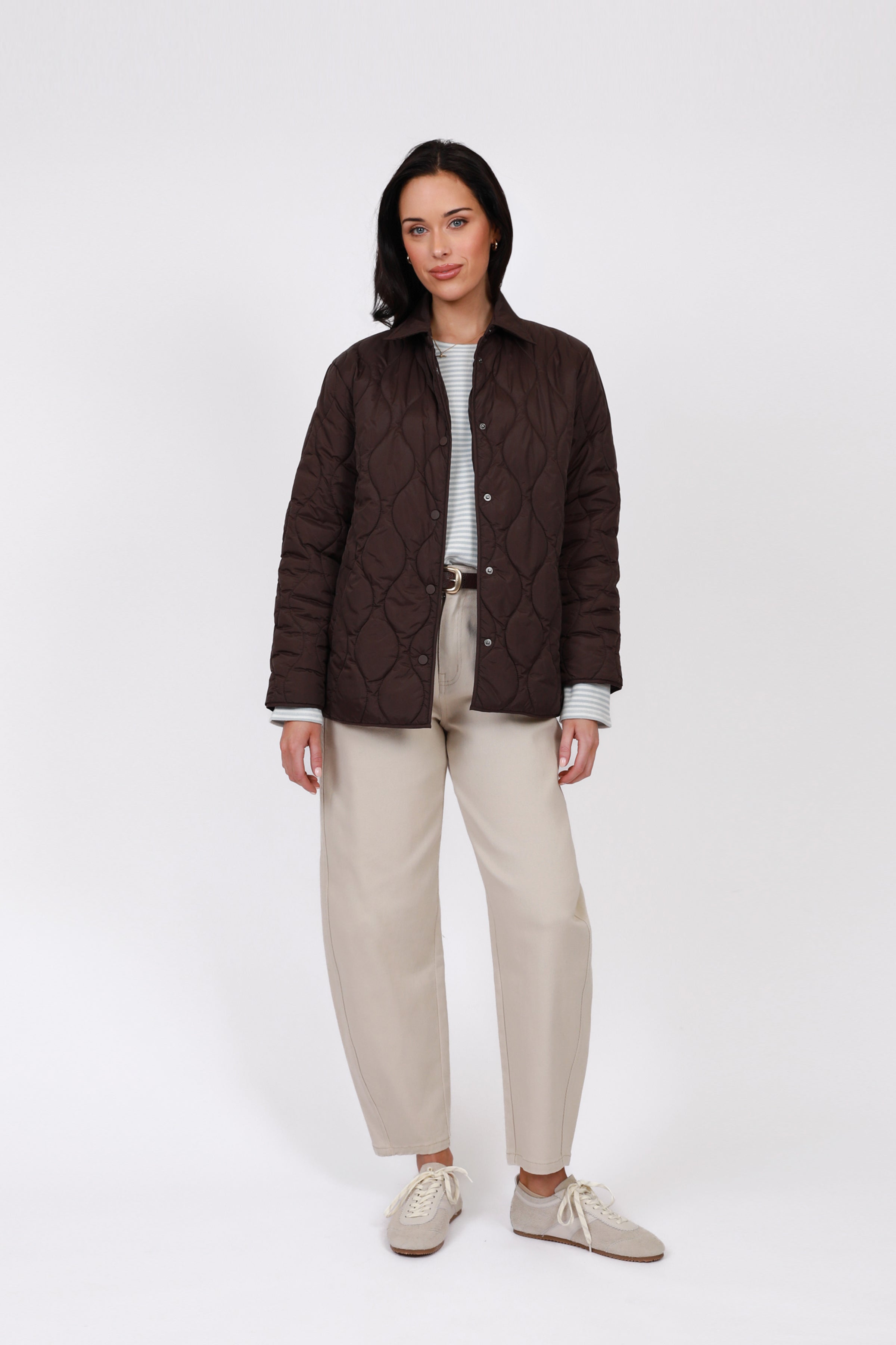 Curve Barrel Jean - Stone