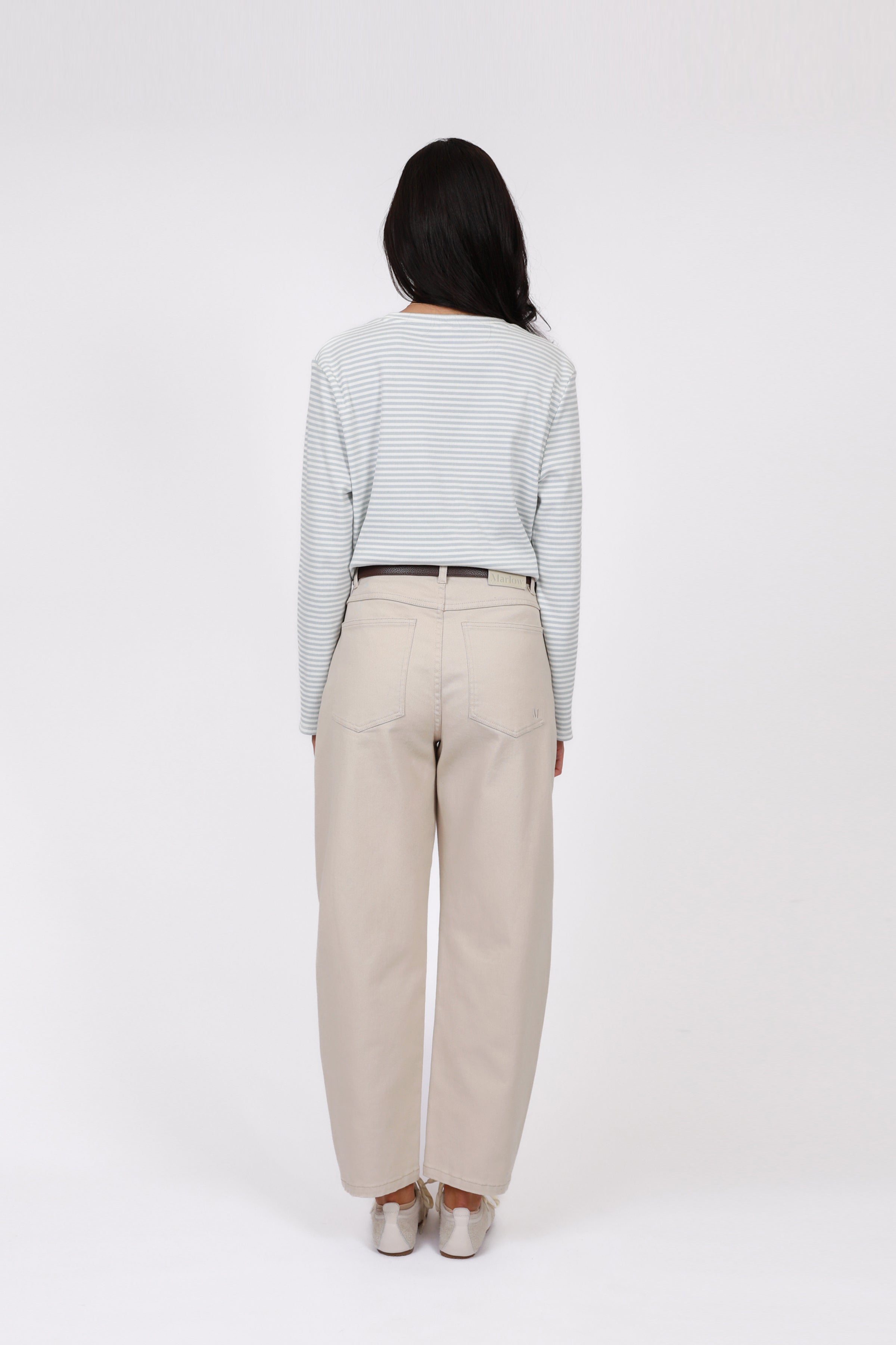 Curve Barrel Jean - Stone