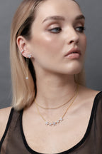 Etoile Thread Earrings - CZ/Gold
