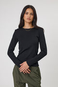Echo Rib Long Sleeve - Black