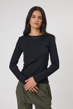 Echo Rib Long Sleeve - Black