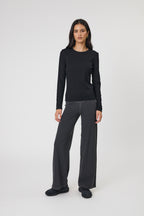 Echo Rib Long Sleeve - Black