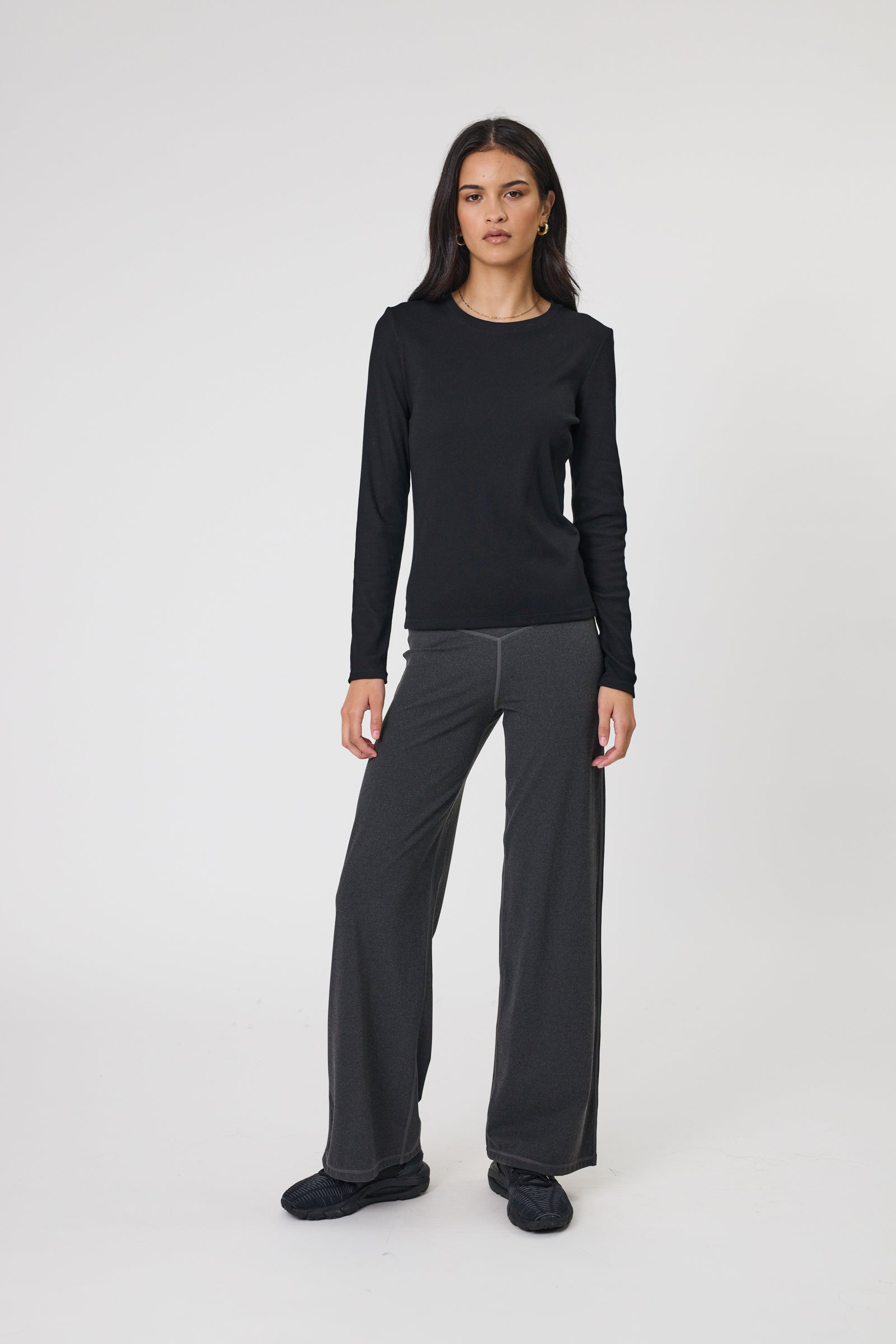 Echo Rib Long Sleeve - Black