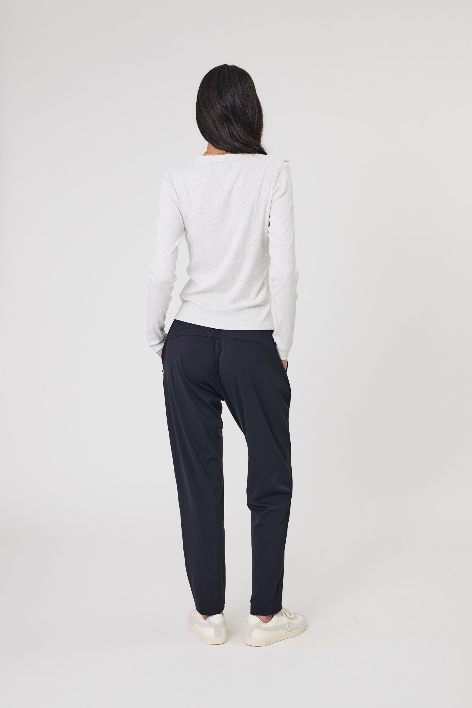 Echo Rib Long Sleeve - Silver Marle