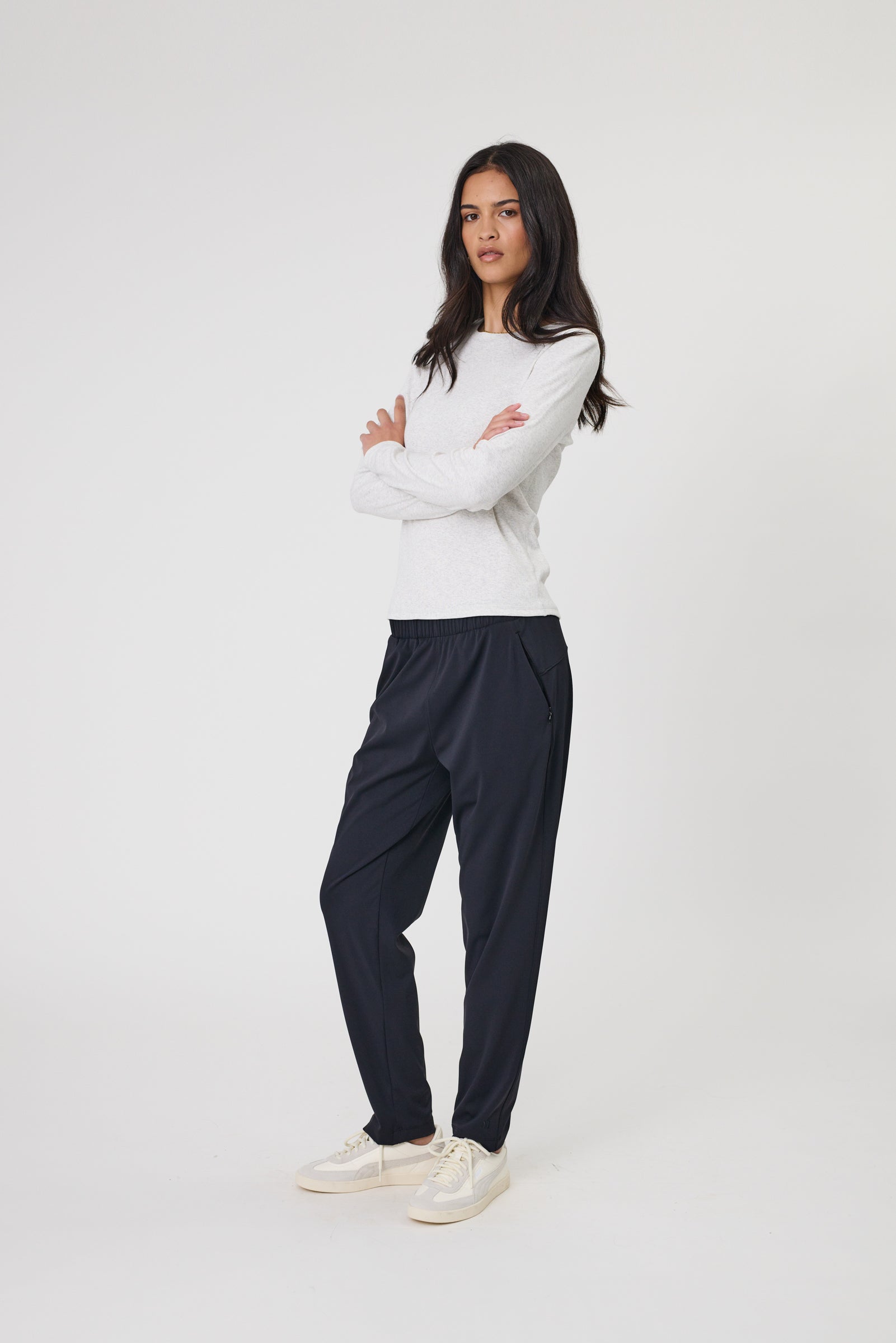 Echo Rib Long Sleeve - Silver Marle